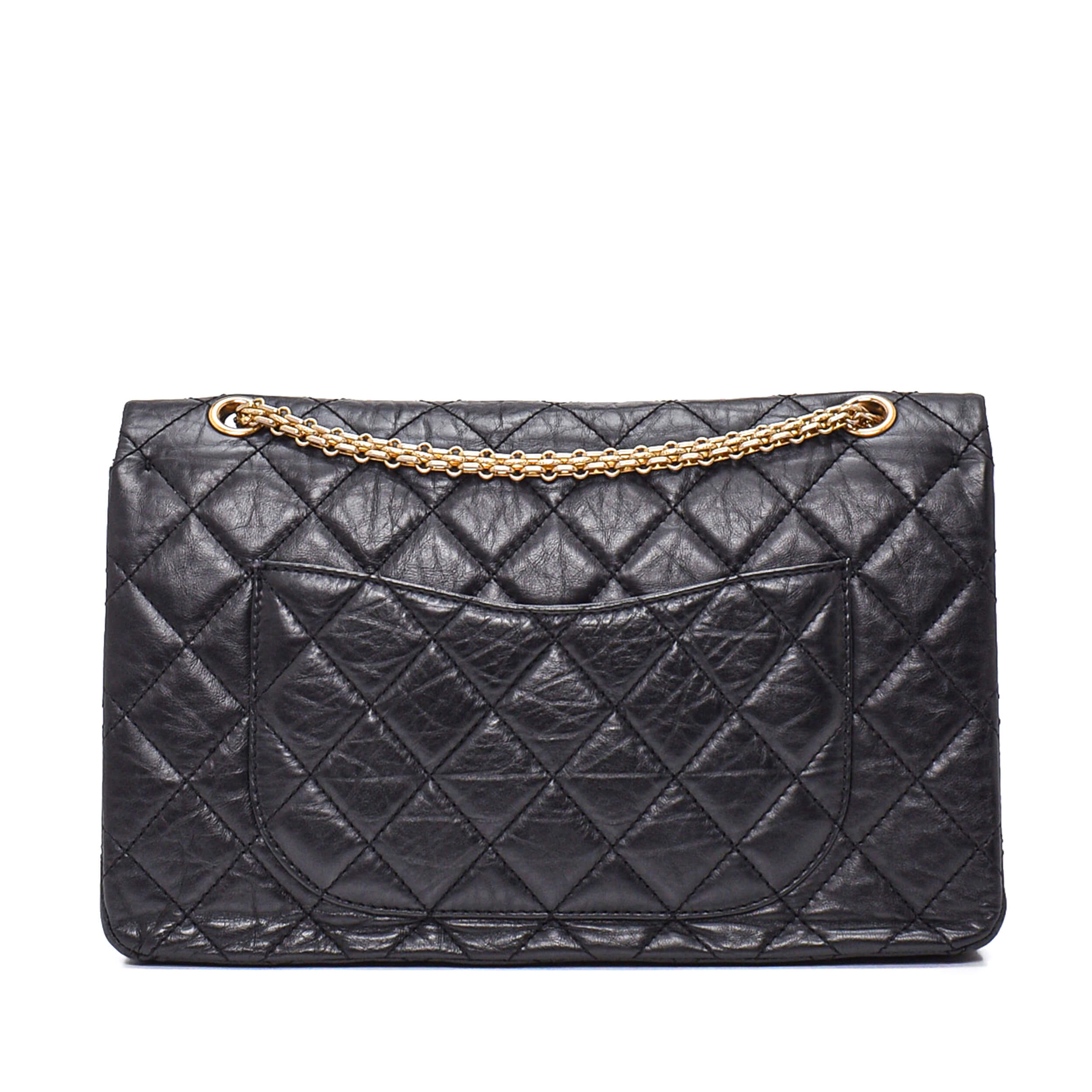 Chanel - Black Quilted Distressed Leather Reissue Dou Bag 